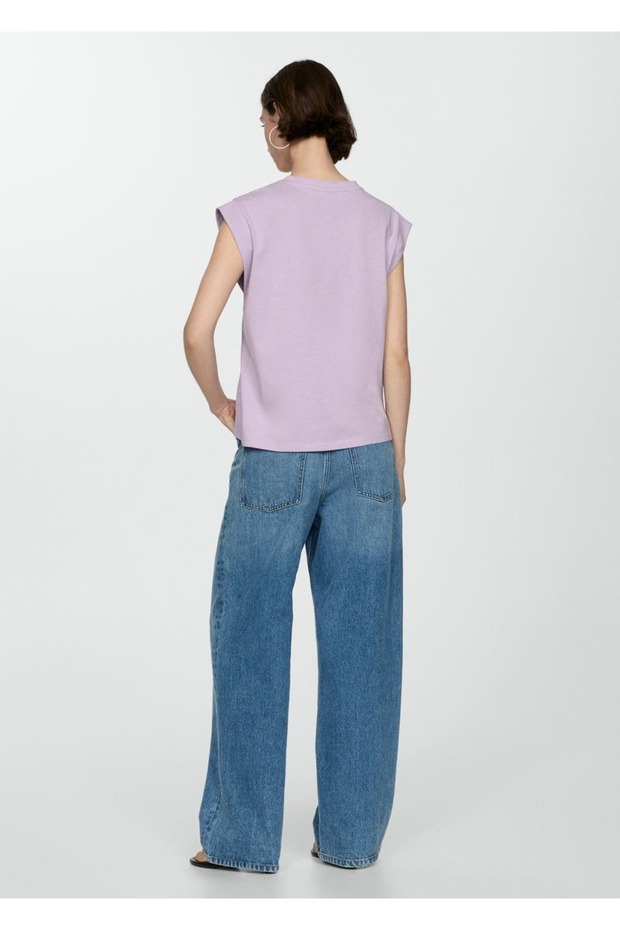 Kısa kollu pamuklu tişört - 4