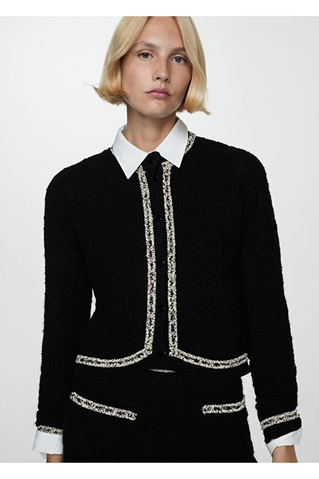 İki renkli tüvit ceket - 1