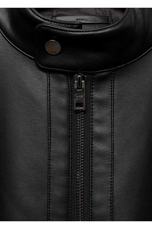 Napa leather effect short jacket - 7