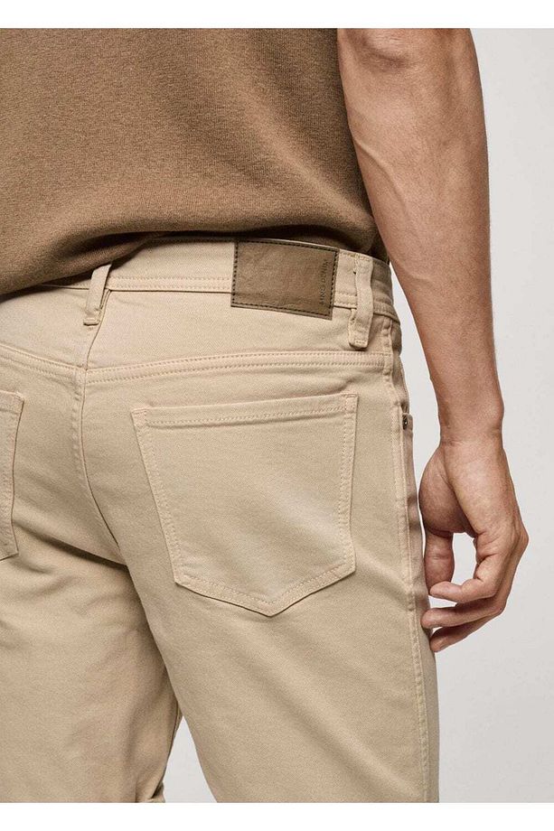 Slim fit kot bermuda şort - 7