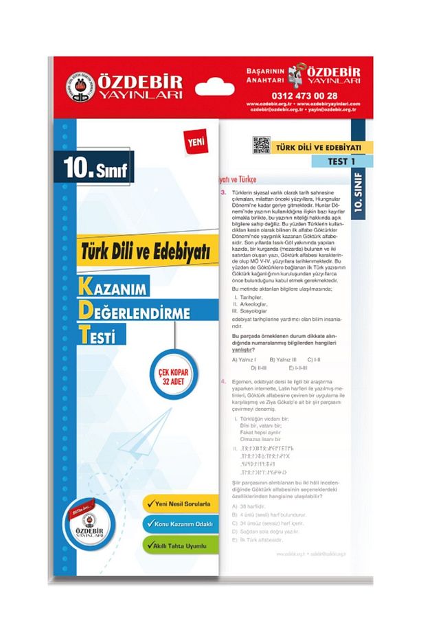 Özdebir Yayınları 10. Sınıf Yaprak Test Seti - 2
