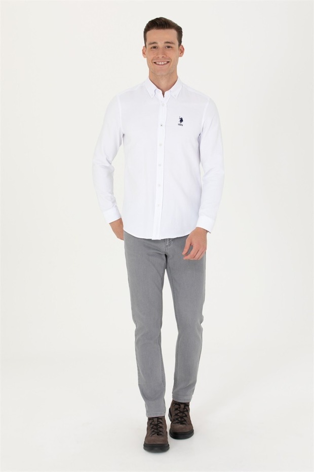 Nova023K Us Polo Assn Men's Shirt 1672542 White