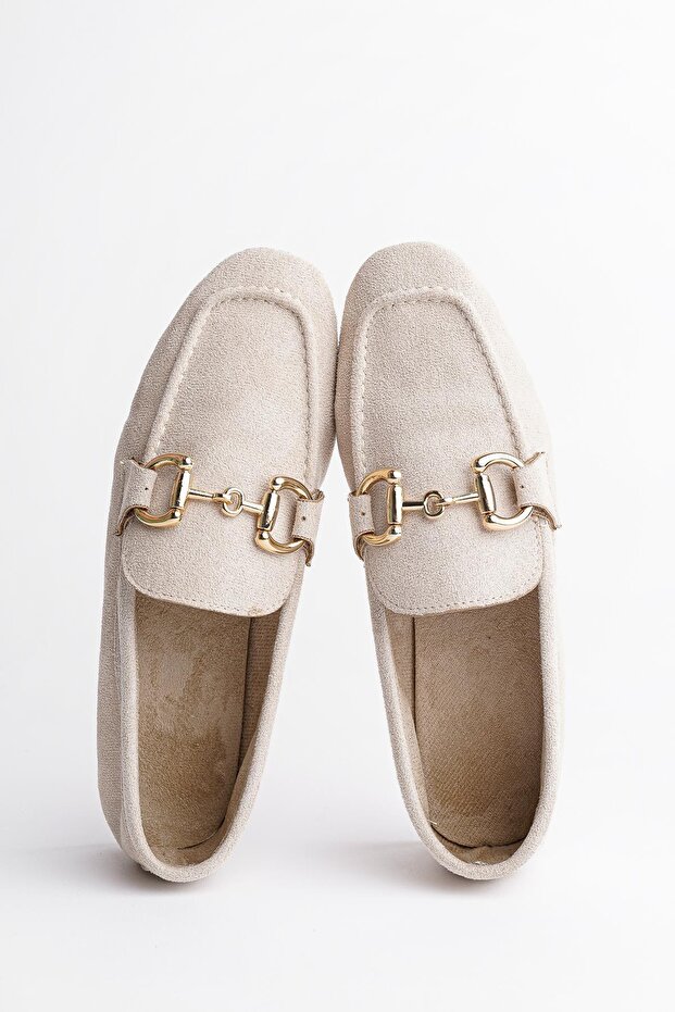 Mona garantált fémcsatos bőr női naplopó alkalmi cipő - 3