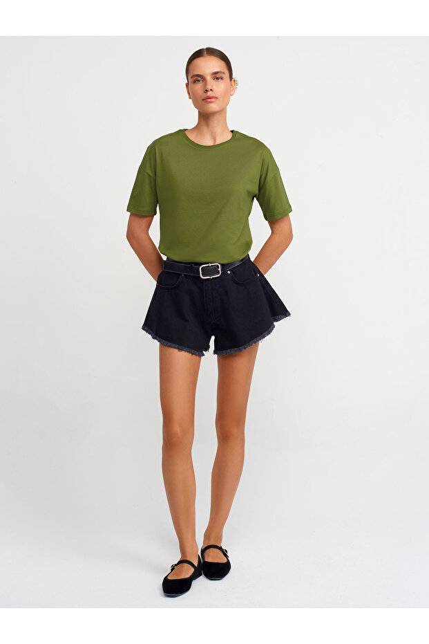 3683 Basic T-Shirt-Haki - 3