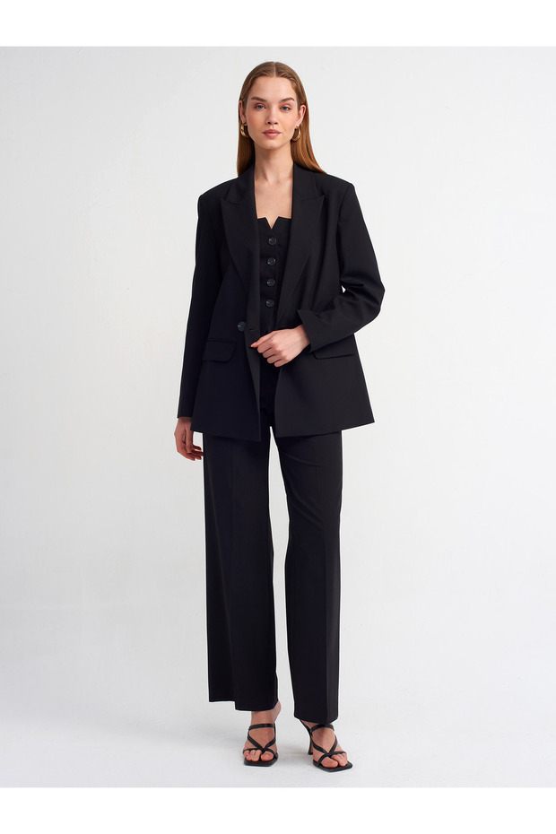 60733 Blazer Ceket-Siyah - 4