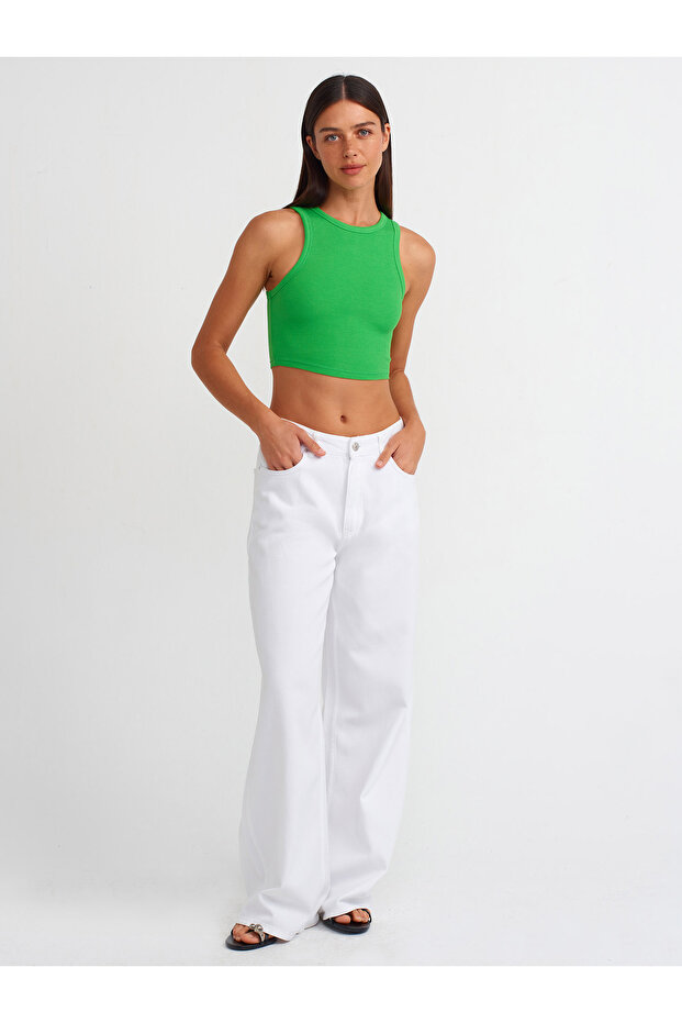 توب أخضر قصير - 20820 تأثير الخياطة - 3