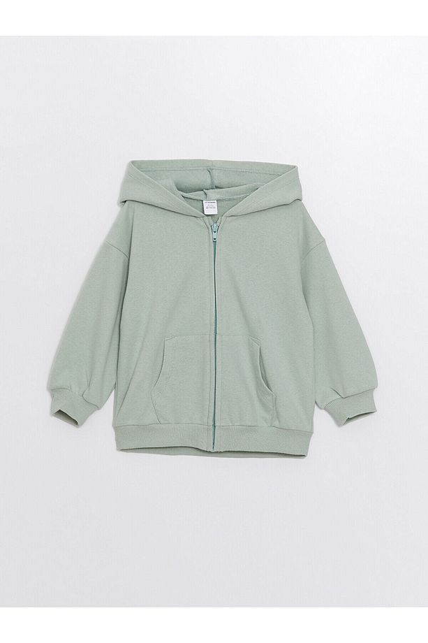 Lcw Kapüşonlu Uzun Kollu Kız Çocuk Fermuarlı Sweatshirt - 1