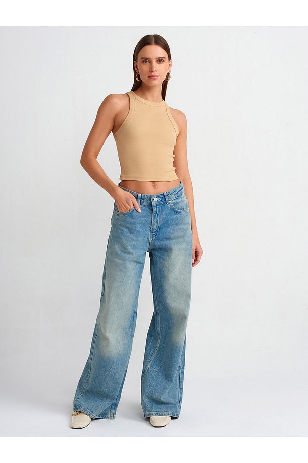 20810 Crop Top-Camel - 3