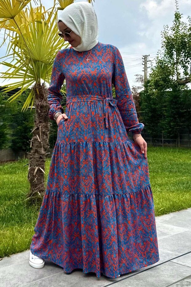 Betül Turuncu Elbise - 4