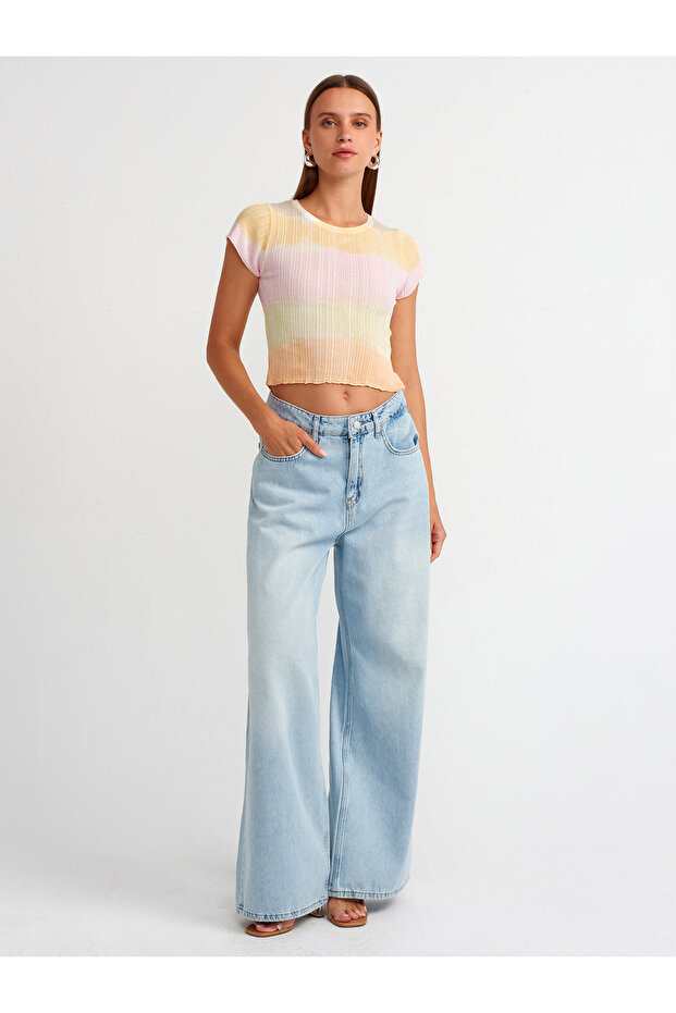 71668 Extra Wideleg Denim Trousers-Blue