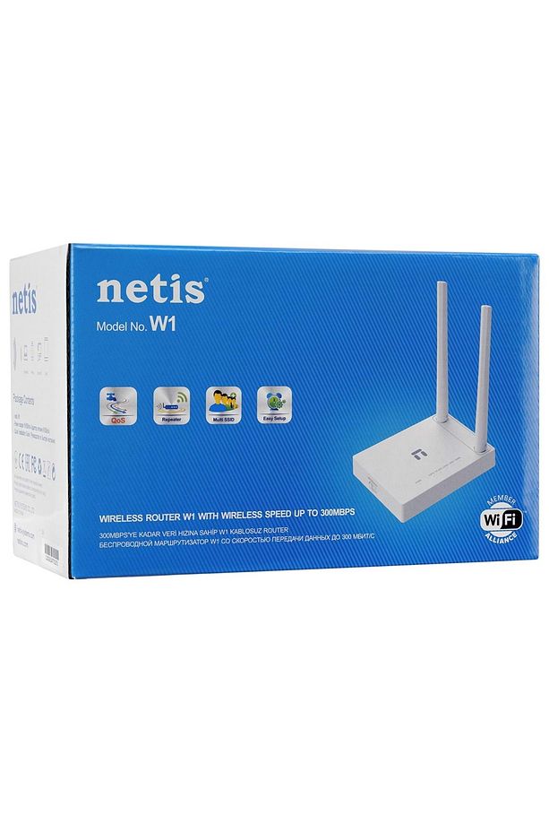 Netis W1 300Mbps 2.4GHz 1*WAN+2*LAN 2*5dBi Anten AP+Repeater+WISP Smart Kablosuz Router - 6