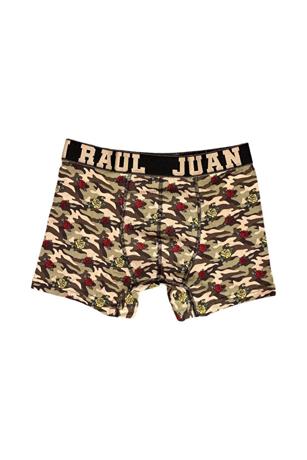 Raul Juan Çiçek ve Kamuflaj Desenli Boxer - DB184 - 4