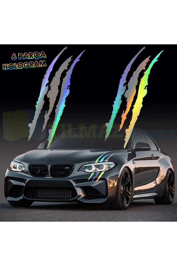 Monster Claw Headlight New Super Hologram Auto Sticker