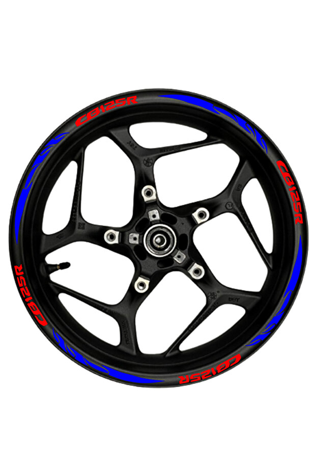 شريط مخلب عاكس باللون الأزرق مع حروف حمراء CB125R