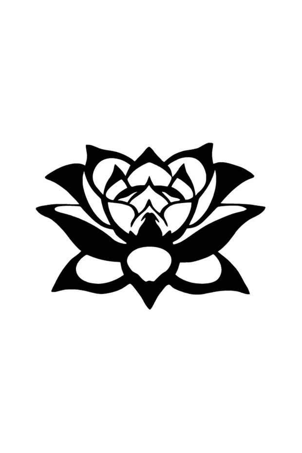 Lotus Flower Auto Custom New Sticker Black 25 X 17 cm