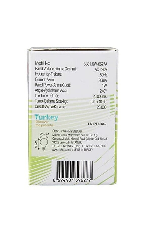 1W Led Gece Lambası Yeşil - 4