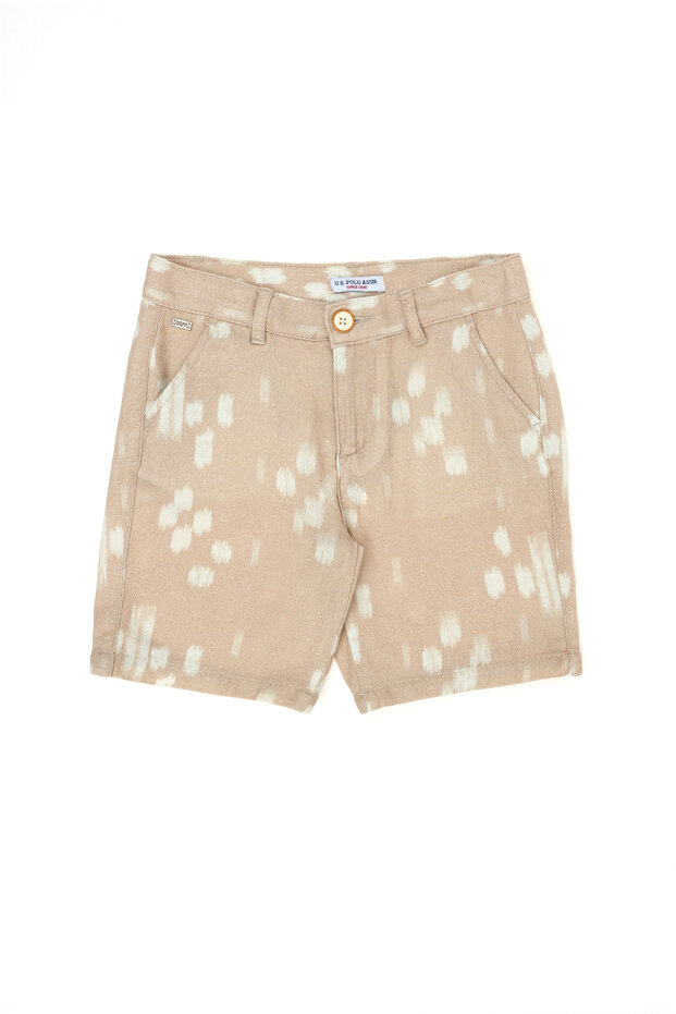 Boy's Beige Woven Shorts 50264316-Vr011