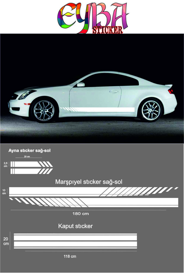 Car Hood-Moldings-Side Mirror Domestic Production A+Quality Set of 5 180*10-90*10-20*2.5 cm Sport 3