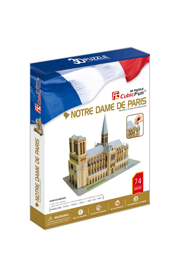 3d 74 Parça Notre Dame Kilisesi - Fransa - 5