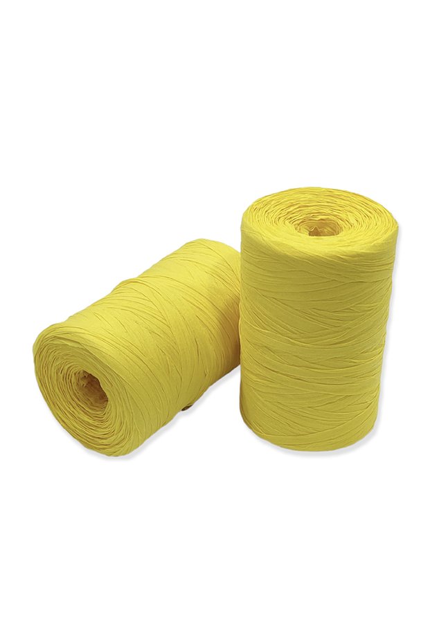 No 07 - 1 Piece - Special Production Soft Textured (140-160 Gr.) Soft Paper Raffia - Yellow