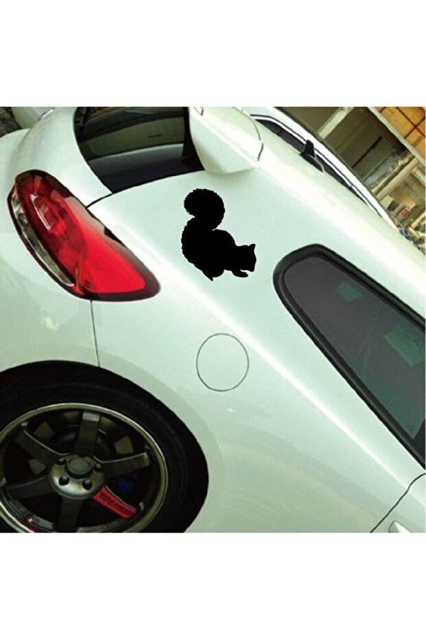 Cute Squirrel Design Auto Custom New Sticker Black 10*10 cm