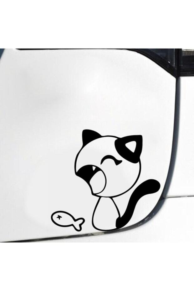 Cat And Fish Waterproof Removable 2 Pieces 20*18 Cm