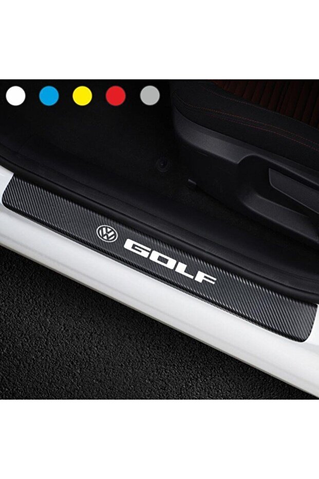 Custom New Compatible Accessory Auto Door Sill for Volkswagen Golf Custom New Sticker Carbon 4Pcs