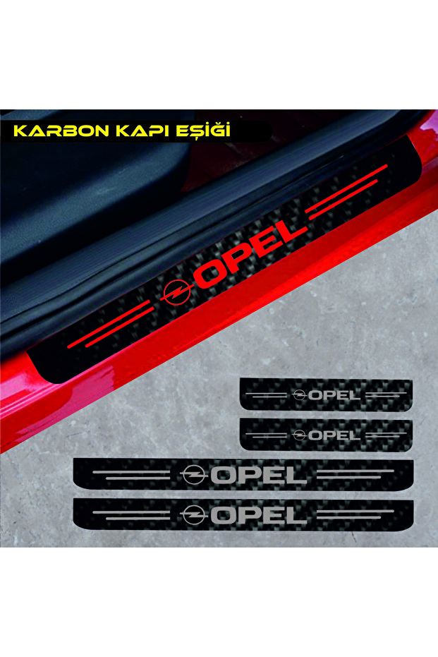 For Opel Man custom new compatible Accessory Auto Door Sill custom new sticker Carbon 4 Pcs