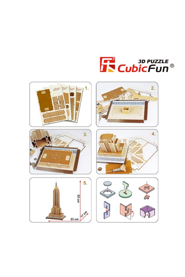 3d 55 Parça Puzzle Empire State Binası - Abd - 2