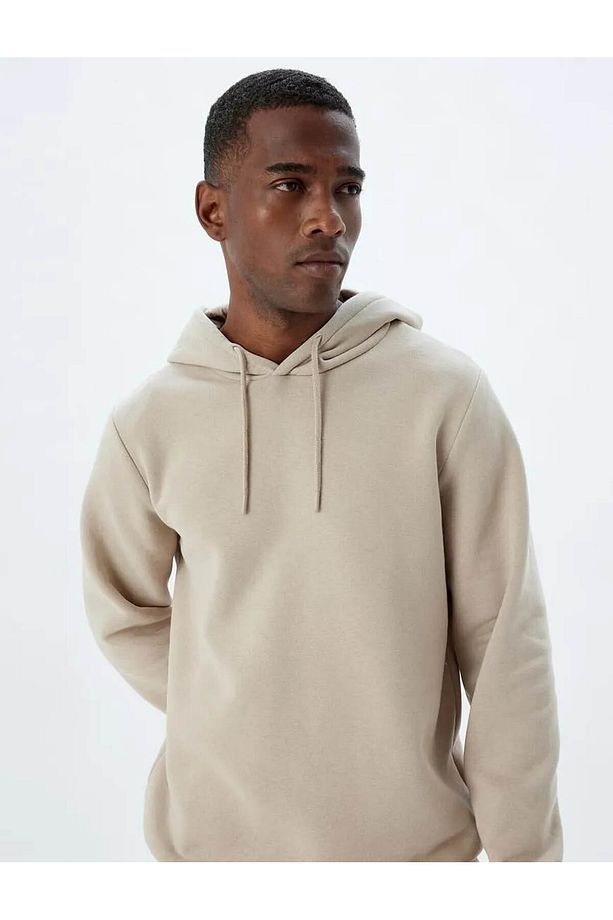 Kapşonlu Sweatshirt Basic Pamuk Karışımlı - 2