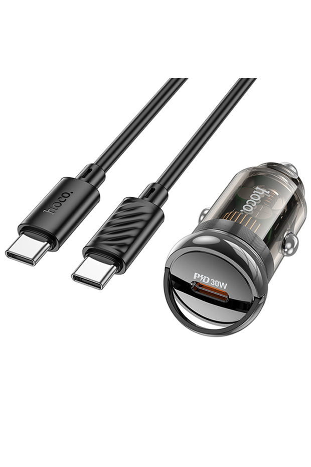 Z53 Sight Single Pd30w Type-c Girişli Araç Çakmaklık Hızlı Şarj Aleti Type-c To Type-c Kablo - 1