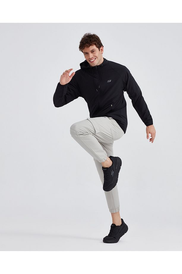 M Micro Collection Mesh Detail Full Zip Jacket Erkek Siyah Fermuarlı Eşofman Üstü S202168-001 - 3
