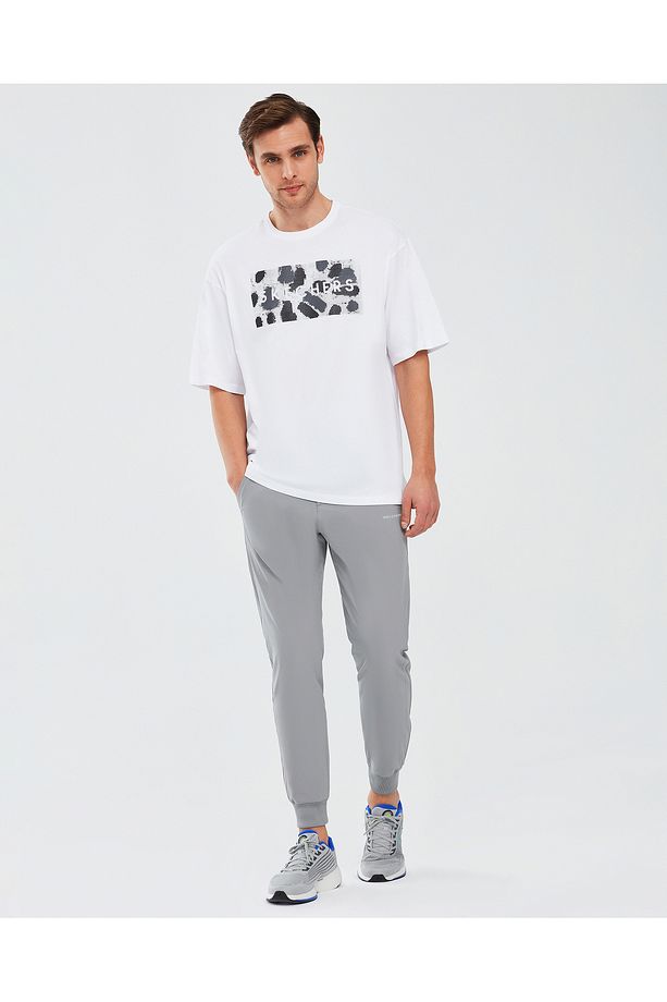M Micro Collection Side Zipped Jogger Pant Erkek Gri Eşofman Altı S211809-035 - 4