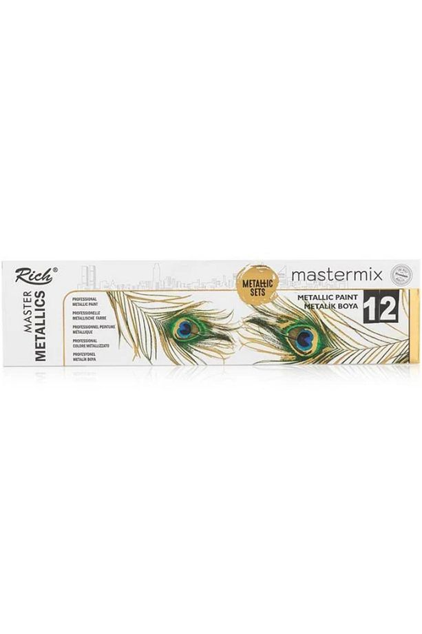 Mastermix 12x60cc Akrilik Boya Metalik Renkler Set / 14296 - 2