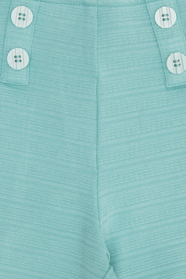 Çocuk Mint Örme Şort 50265398-VR090 - 5