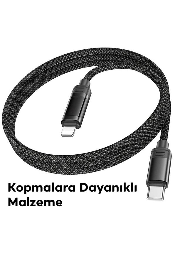 U126 Lantern 100w Type-c To Iphone Lightning Hızlı Data Ve Şarj Kablosu - 2