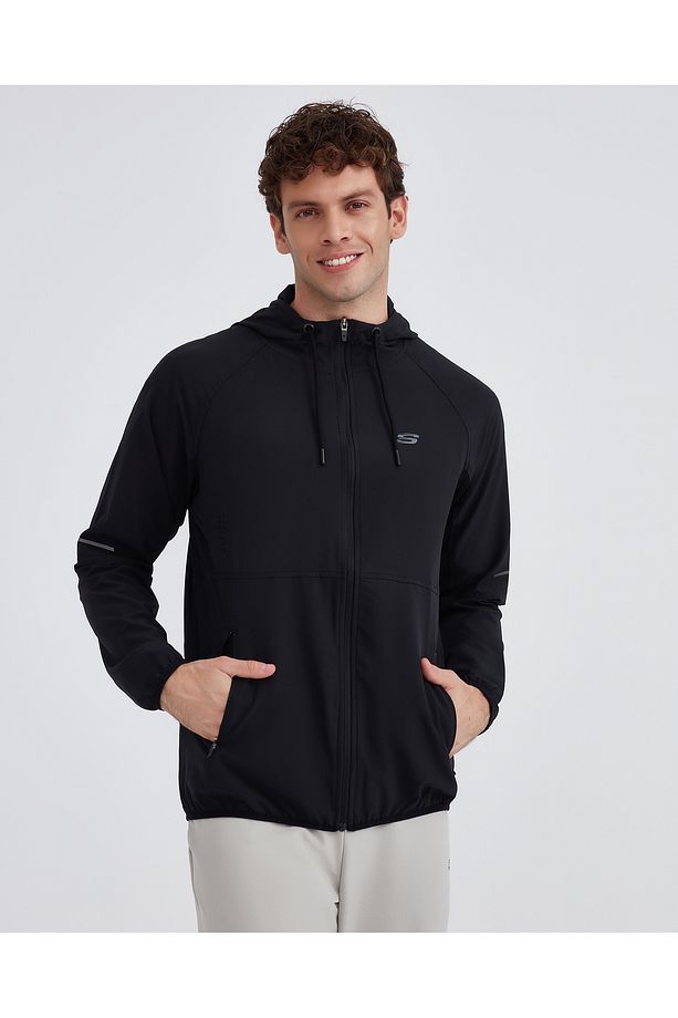 M Micro Collection Mesh Detail Full Zip Jacket Erkek Siyah Fermuarlı Eşofman Üstü S202168-001 - 2
