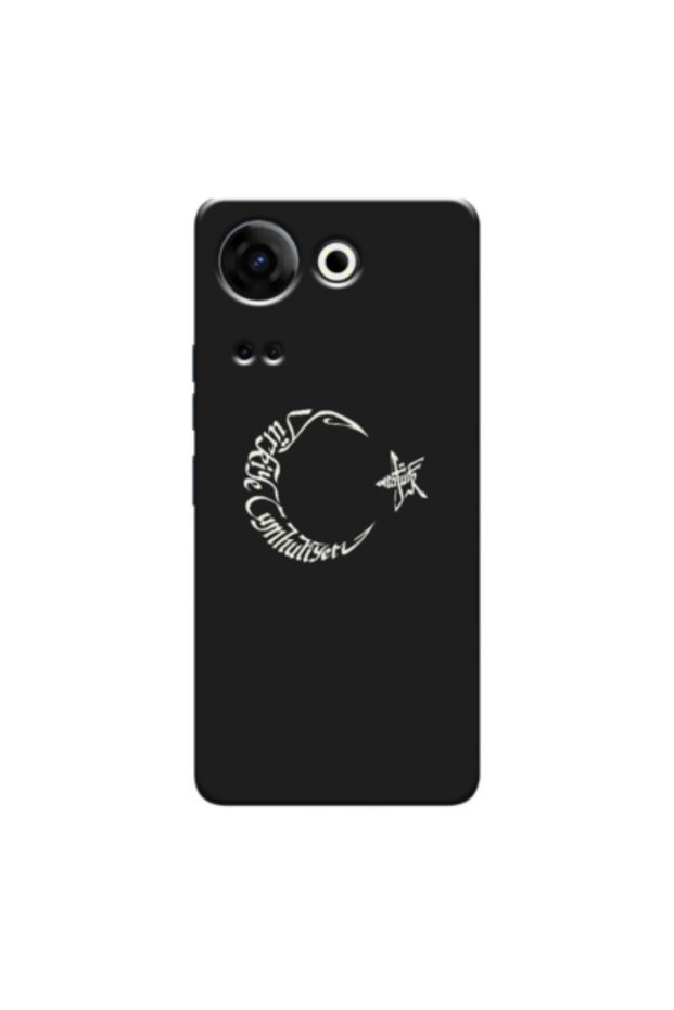 TECNO Camon 20 Pro 4G Compatible Case Moon Star and Atatürk Silicone Case (Printed)