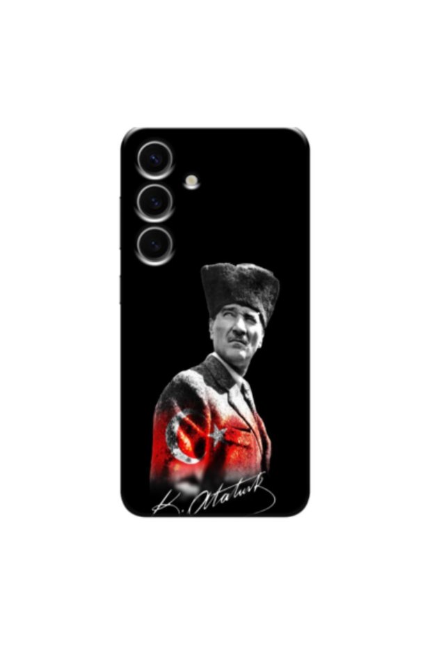 Samsung Galaxy S24 Plus Compatible Case Mustafa Kemal Atatürk Design V2 Silicone Case (Printed)