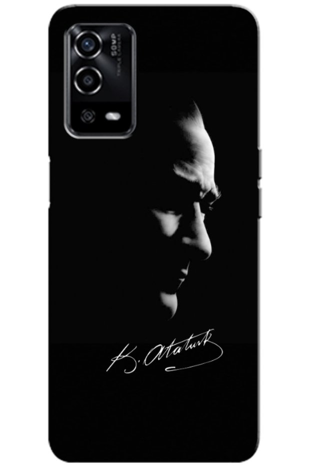 Oppo A55 Compatible Case: Mustafa Kemal Atatürk Black (Printed)