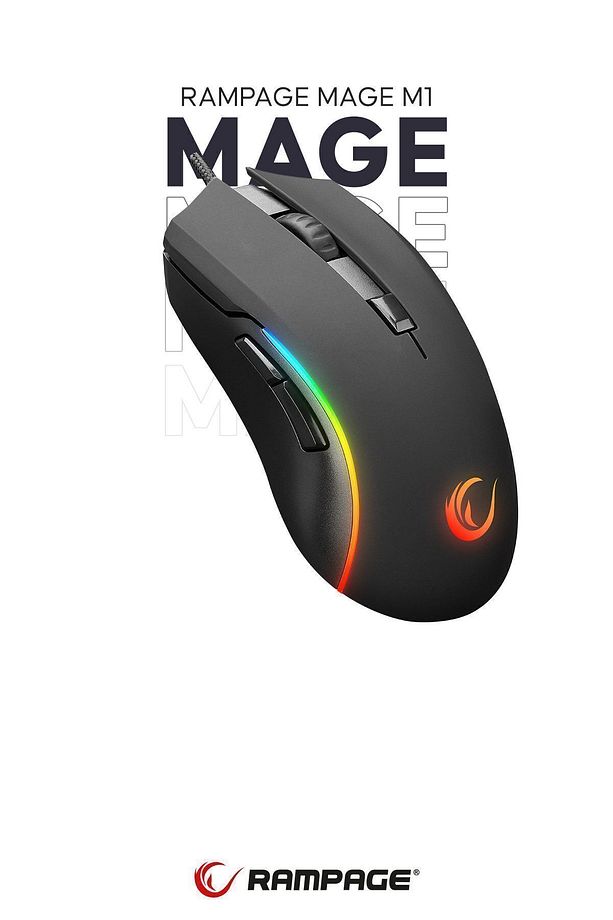 Mage M1 Rgb Siyah 3600 Dpi Oyuncu Mouse - 1