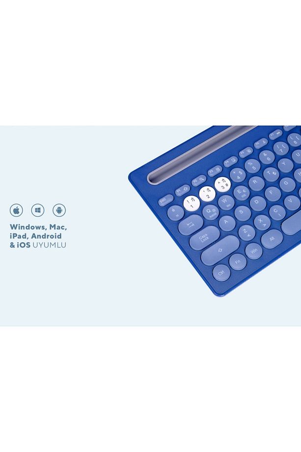 Klavye Kablosuz Bluetooth Ultra Ince Şarjlı Q Mac/win/android/ıos Uyumlu - 8