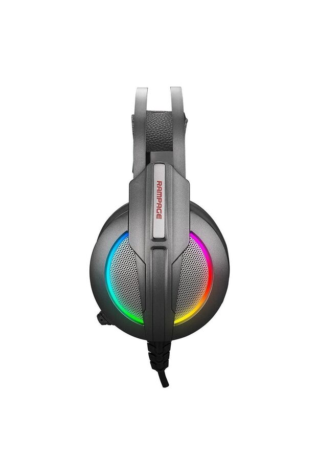 Rm-k6 Stark Usb 7.1 Double Rgb Efekt Metalik Gri Surround Gaming Oyuncu Mikrofonlu Kulaklık - 3