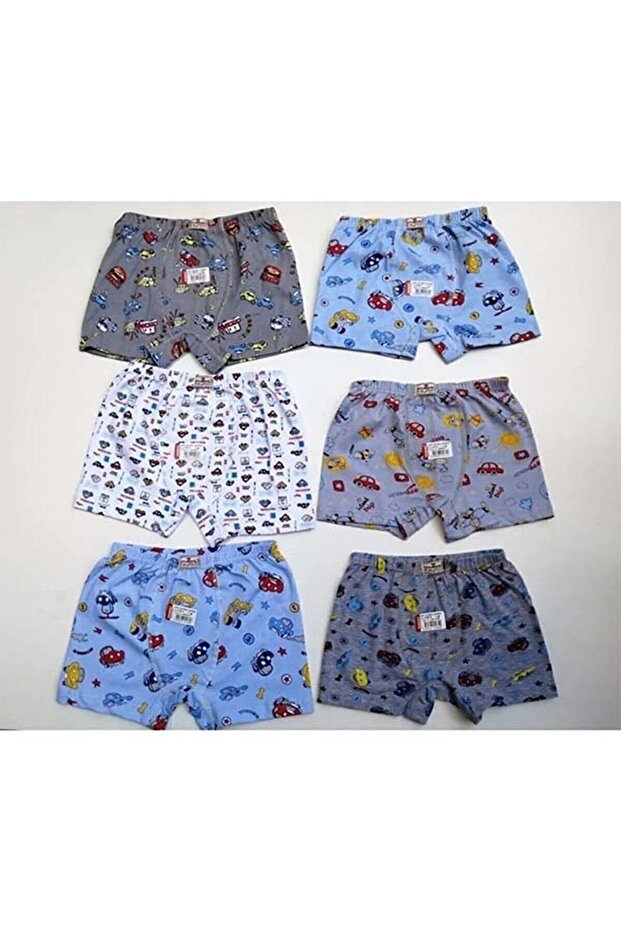 Boy's Patterned Lycra Boxer - 1