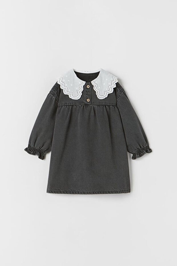 Girl's Collared Denim Dress