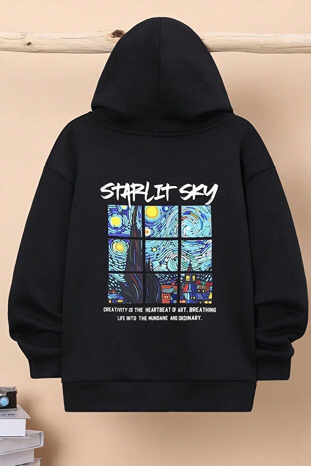 Starlit Sky Printed Boys - Girls Comfortable Fit Sweatshirt