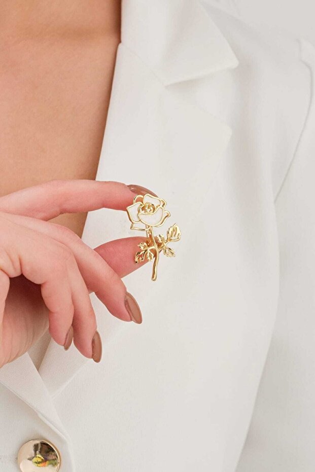 Kadın Gül Broş - 4