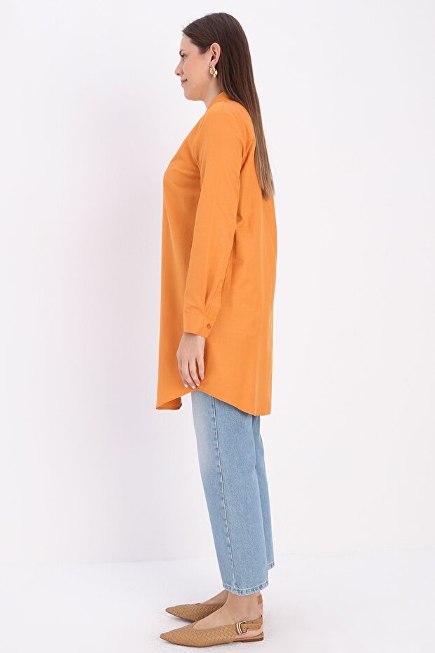 Taba Basic Gizli Patlı Gömlek Tunik - 3