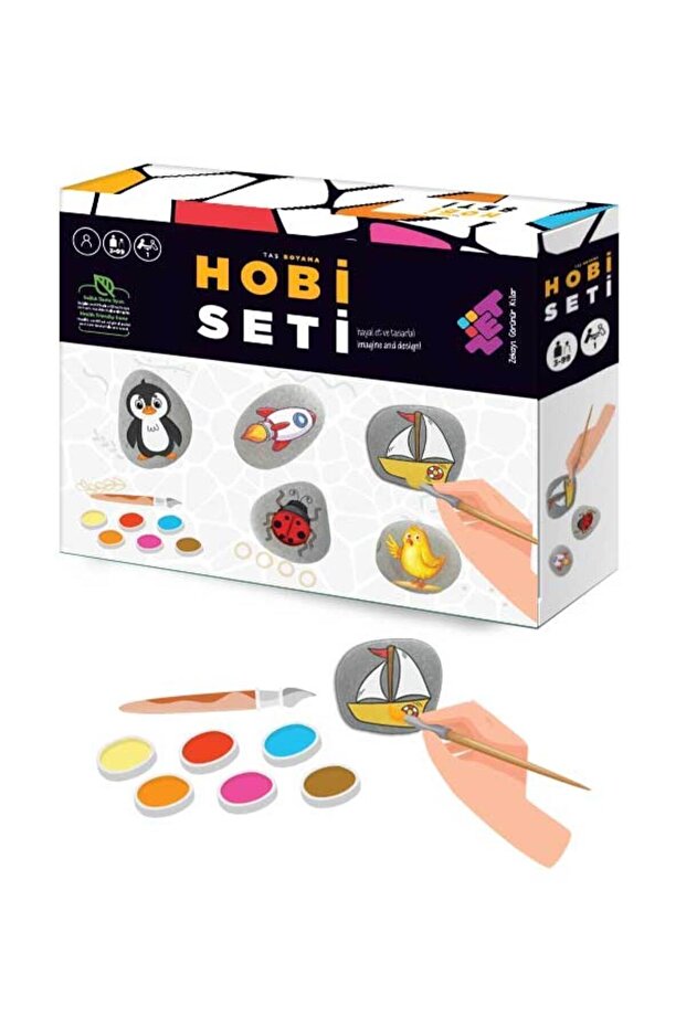 HOBİ SETİ Taş Boyama 3+ Yaş 1+ Oyuncu - 3