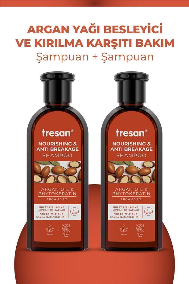 Argan Yağlı Ve Kırılma Karşıtı Bakım Şampuanı 300 ml X 2 Adet - 1